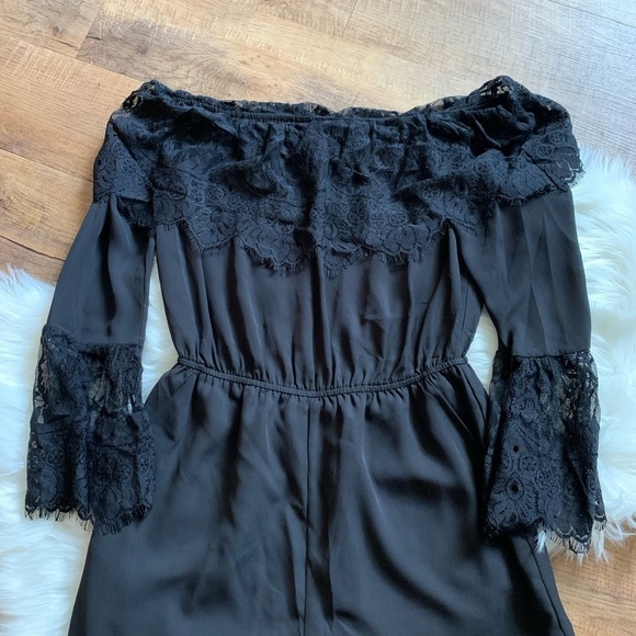 BB Dakota Black Lace Romper - Picture 6 of 8